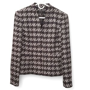 Jones NY B&W Blazer Boucle Size 10